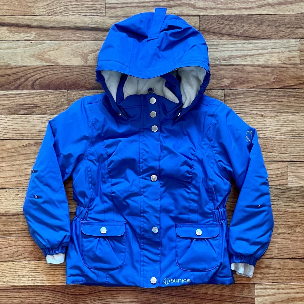 Sunice Snow Jacket - Girls Size 4 - Blue with Hood